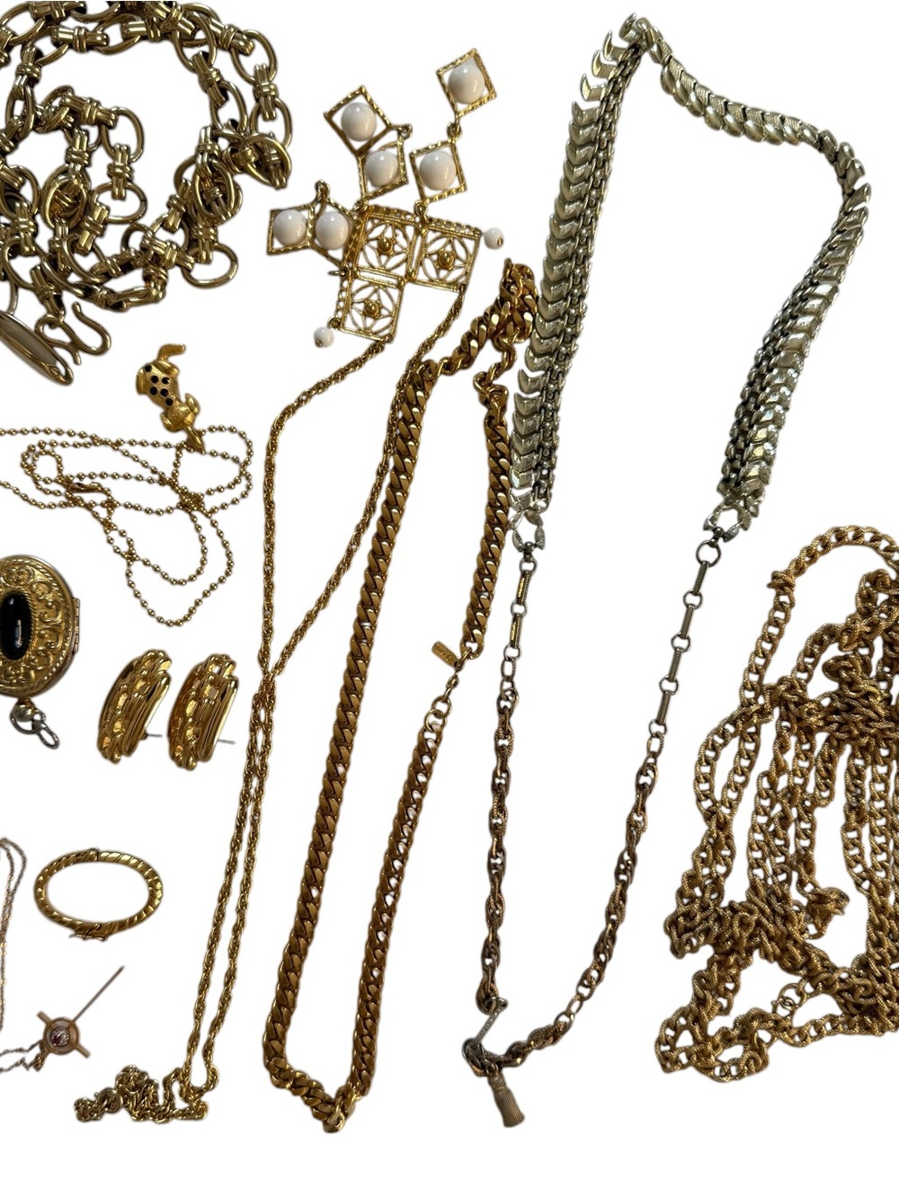 Assorted lot gold tone Elegant Gold-Tone Jewelry Set Necklace belt earrings - Picture 2 of 4